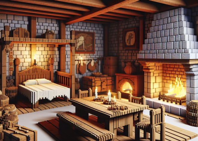 Mendesain Interior Rumah Abad Pertengahan Otentik di Minecraft